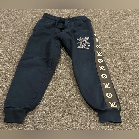 EUC Boys M  Louis Vuitton Black Brown tracksuit Hoodie pull over Sweatpants Set - Picture 7 of 12
